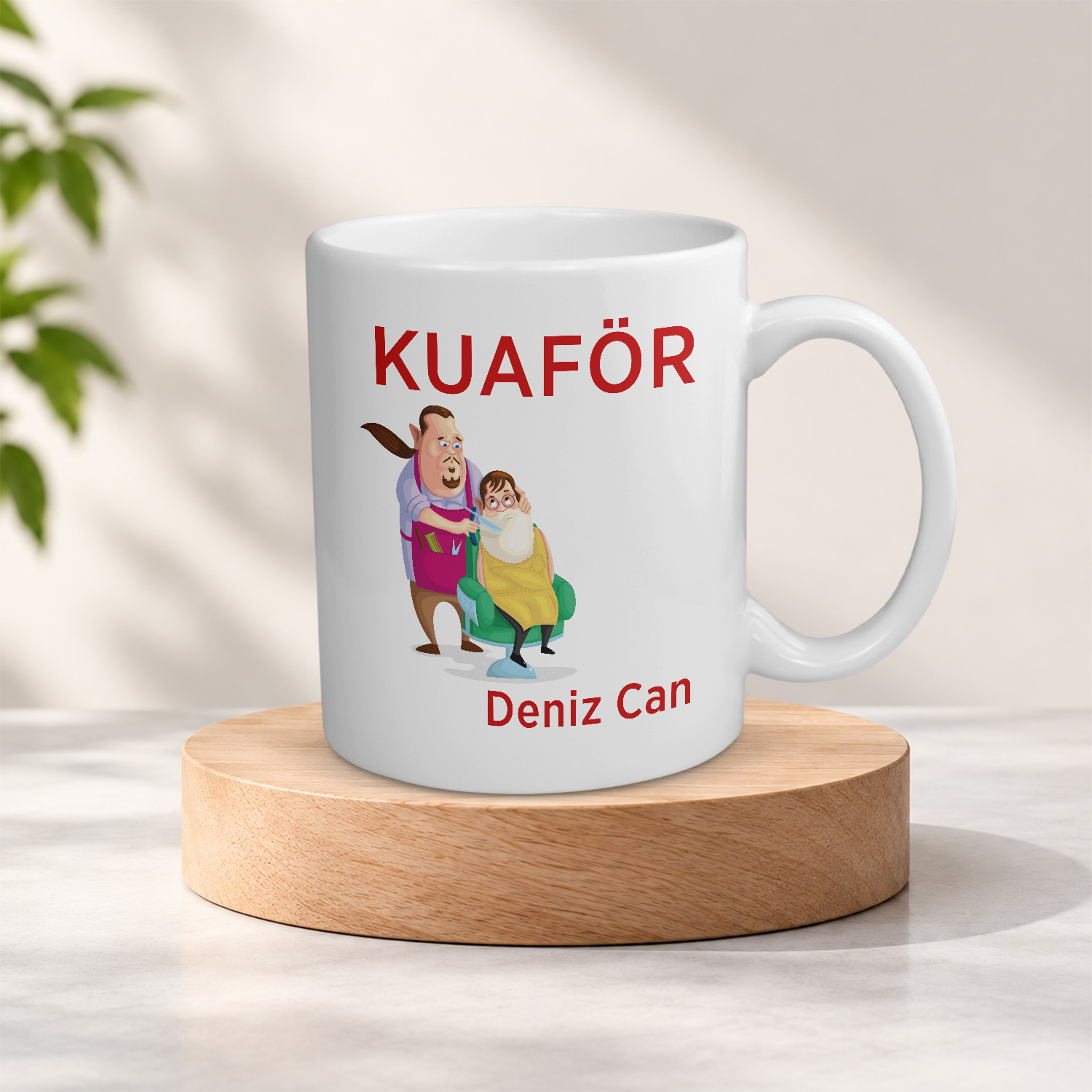 Kişiye Özel İsimli Kuaför Meslek Kupa Bardak